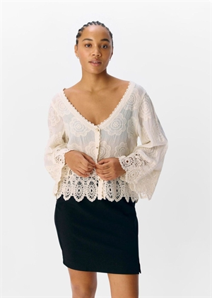 Lotte 3/4 bluse Sandshell Object 